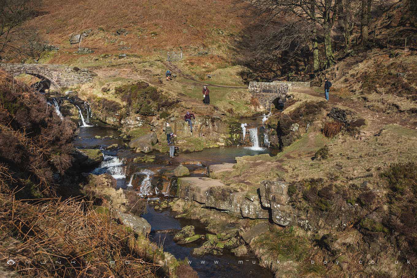 Waterfalls and Panniers Pool at Three Shires Head