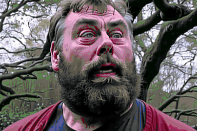 Brian Blessed wins the race